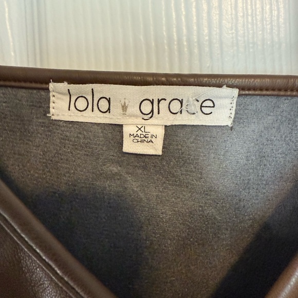 Brown Leather Cropped Tank‎ - Picture 4 of 4